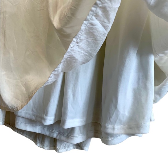 Lulu’s Sleeveless Backless Lace Cutout Maxi Dress White Rayon Boho Bridal - Picture 6 of 14